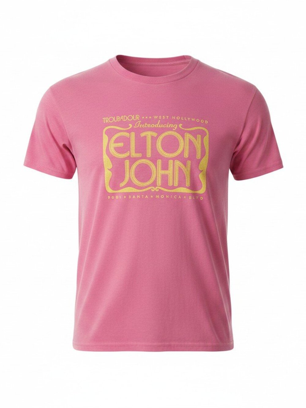 Elton Troubadour Live Event Flier Pink T-Shirt, Large, NWT